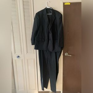 Cricketeer 2Piece Wool Suit Jacket and Pants Black Size 46 Short and 44 Waist